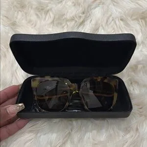 Balenciaga Tortoise Shell Sunglasses in Black Case Balenciaga BB0097S Tortoise Prescription Sunglasses main image 2